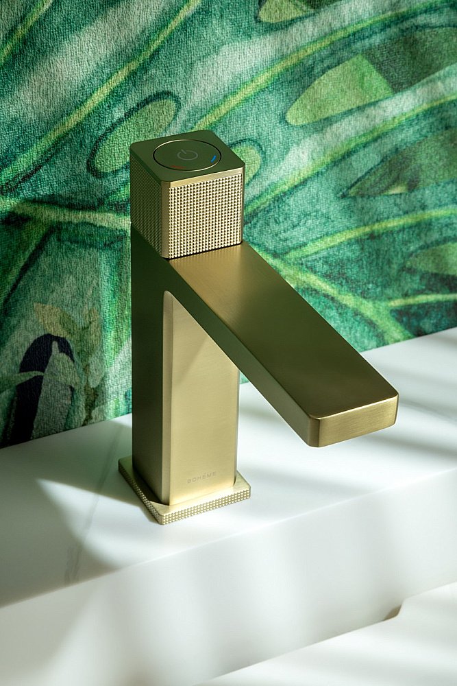 Смеситель для раковины Boheme QUAD 159-MG матовое золото купить в интернет-магазине сантехники Sanbest