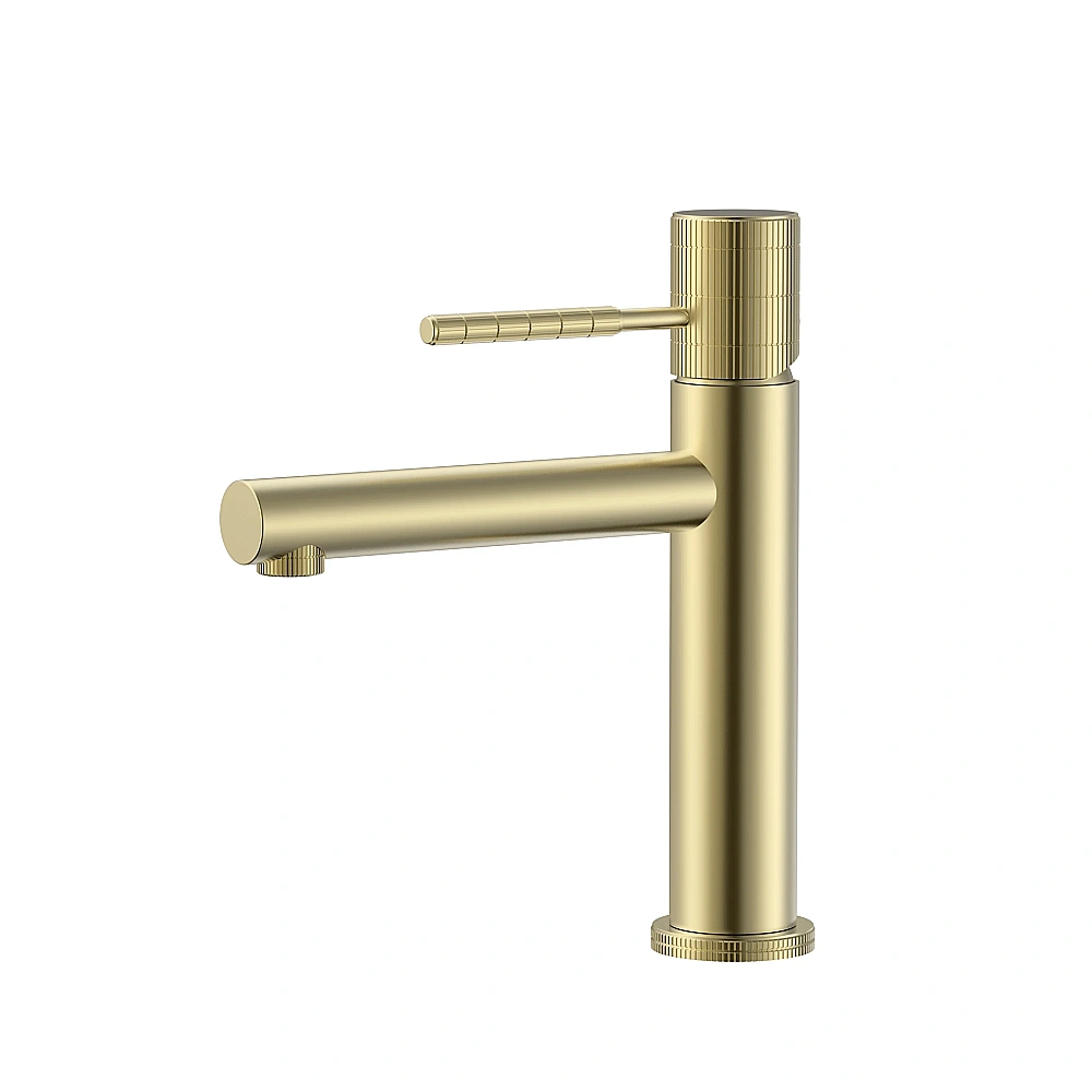 Смеситель для раковины GID Edessa SS070-GB-K золото матовое купить в интернет-магазине сантехники Sanbest