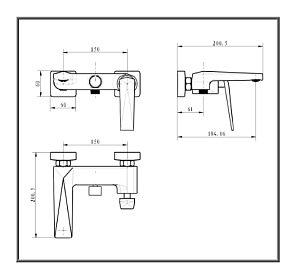 Смеситель для ванны Boheme Venturo 383-W купить в интернет-магазине сантехники Sanbest