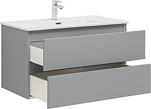 Тумба с раковиной Aquanet Вега 2.0 337962/284029 90 мисти грин для ванной в интернет-магазине Sanbest