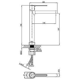 Смеситель для раковины Vincea Rondo VBF-1R2BG брашированное золото купить в интернет-магазине сантехники Sanbest