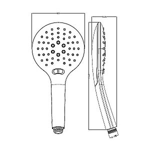 Душевая лейка Aquanet КН30500СР купить в интернет-магазине сантехники Sanbest