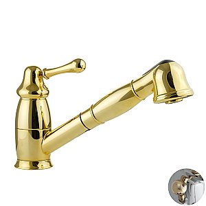 Смеситель для кухни Migliore Cucina Maya ML.CUC-8995 хром/золото купить в интернет-магазине сантехники Sanbest