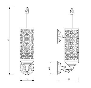 Ершик для унитаза Migliore VERSAILLES 32633 золото купить в интернет-магазине сантехники Sanbest