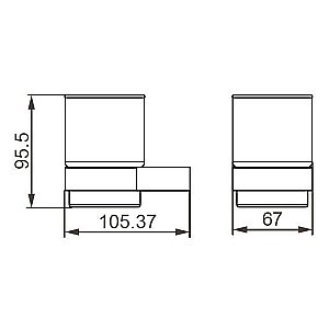 Стакан с держателем Aquanet 5684 купить в интернет-магазине сантехники Sanbest