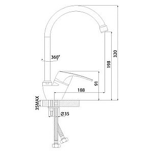 Смеситель для кухни Rossinka D D40-23 купить в интернет-магазине сантехники Sanbest