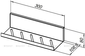 Полка Aquanet Магнум 30х80 334113 сталь брашированная купить в интернет-магазине сантехники Sanbest
