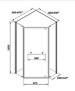 Душевой уголок CeruttiSpa CHIKA 100х100 CHIKA ZP101B стекло прозрачное/профиль черный купить в интернет-магазине Sanbest