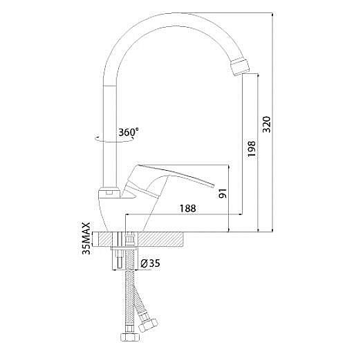 Смеситель для кухни Rossinka D D40-23 купить в интернет-магазине сантехники Sanbest