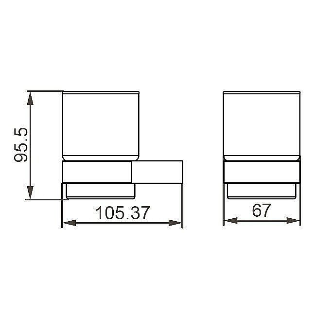 Стакан с держателем Aquanet 5684 купить в интернет-магазине сантехники Sanbest
