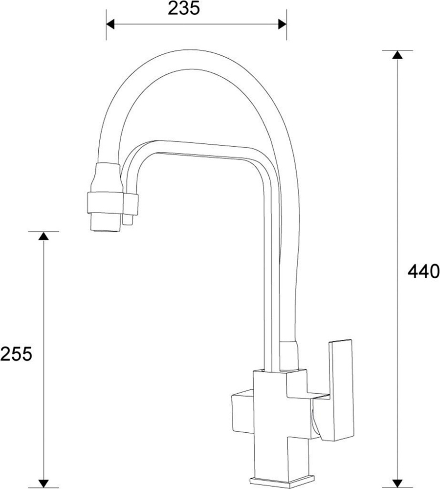 Смеситель для кухни Zorg Sanitary ZR 341-8 YF Белый купить в интернет-магазине сантехники Sanbest