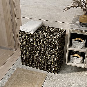 Корзина для белья WasserKRAFT Fulda 520 WB-520-L коричневый купить в интернет-магазине сантехники Sanbest