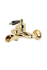 Смеситель для ванны Boheme Vogue 213-BLC золото/ручка черная керамика купить в интернет-магазине сантехники Sanbest