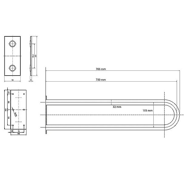 Поручень Bemeta Help 301707303 белый купить в интернет-магазине сантехники Sanbest