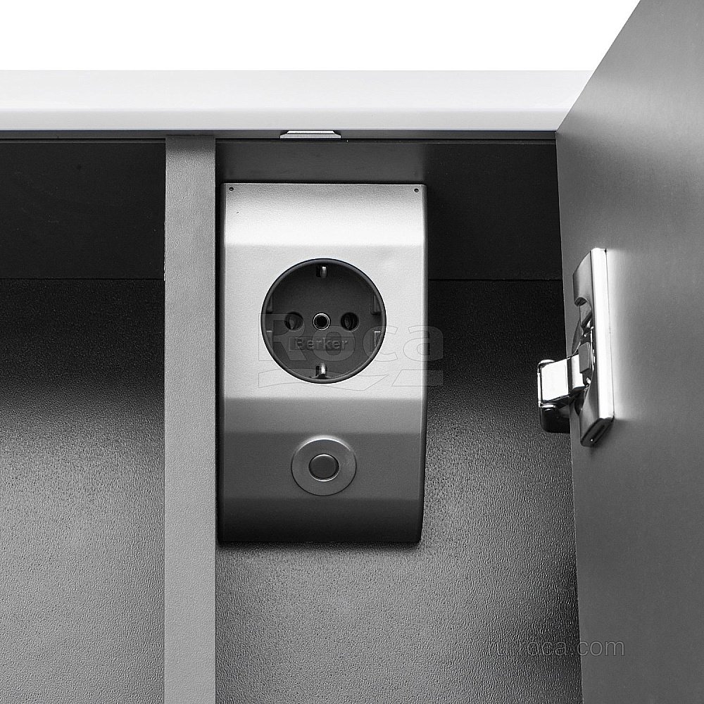 Зеркальный шкаф Roca Ronda ZRU9302969 70 белый глянец/антрацит купить в интернет-магазине сантехники Sanbest