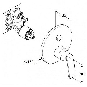 Смеситель для душа Kludi Balance 526590575 хром купить в интернет-магазине сантехники Sanbest
