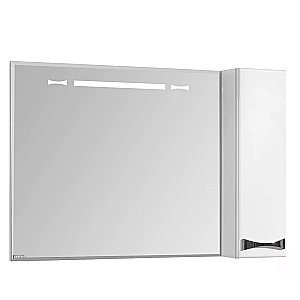 Зеркало со шкафом Акватон Диор 100 белое в ванную от интернет-магазине сантехники Sanbest