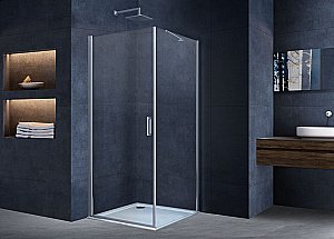 Душевой уголок Vincea Alpha VSR-3ALP9090CL 90х90 стекло прозрачное/профиль хром купить в интернет-магазине Sanbest