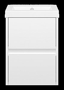 Тумба с раковиной Misty Алиса - 40 Э-Али01040-011П2Я белая для ванной в интернет-магазине Sanbest