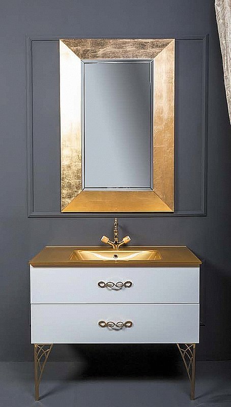 Зеркало Boheme NeoArt Chelsea 554 золото в ванную от интернет-магазине сантехники Sanbest