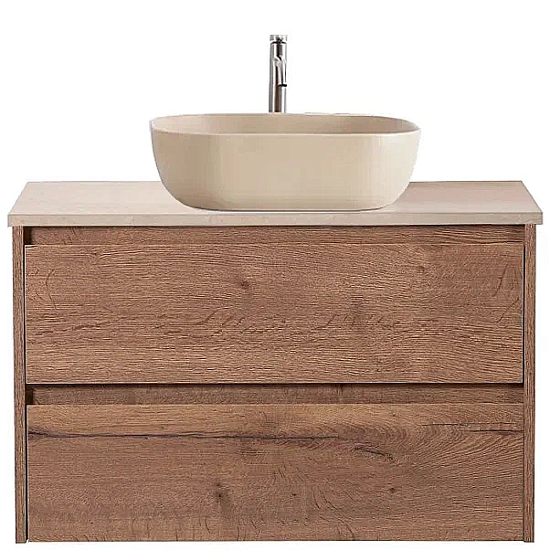 Тумба с раковиной и столешницей BelBagno KRAFT 80 KRAFT80RT-KEPMCO-1302H316-SET дуб табак для ванной в интернет-магазине Sanbest