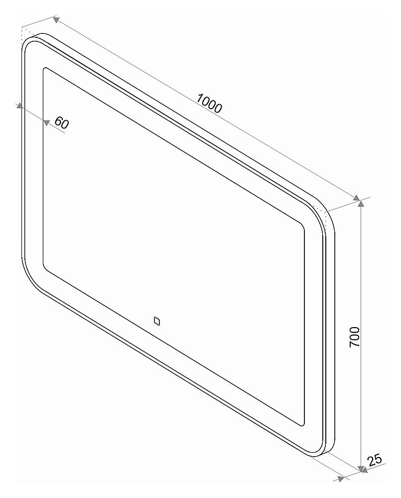 Зеркало Континент Velvette ЗЛП466 100x70 в ванную от интернет-магазине сантехники Sanbest