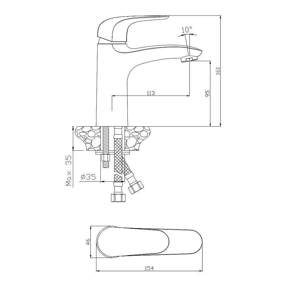 Смеситель для раковины Olive's Castilla 07100CS купить в интернет-магазине сантехники Sanbest