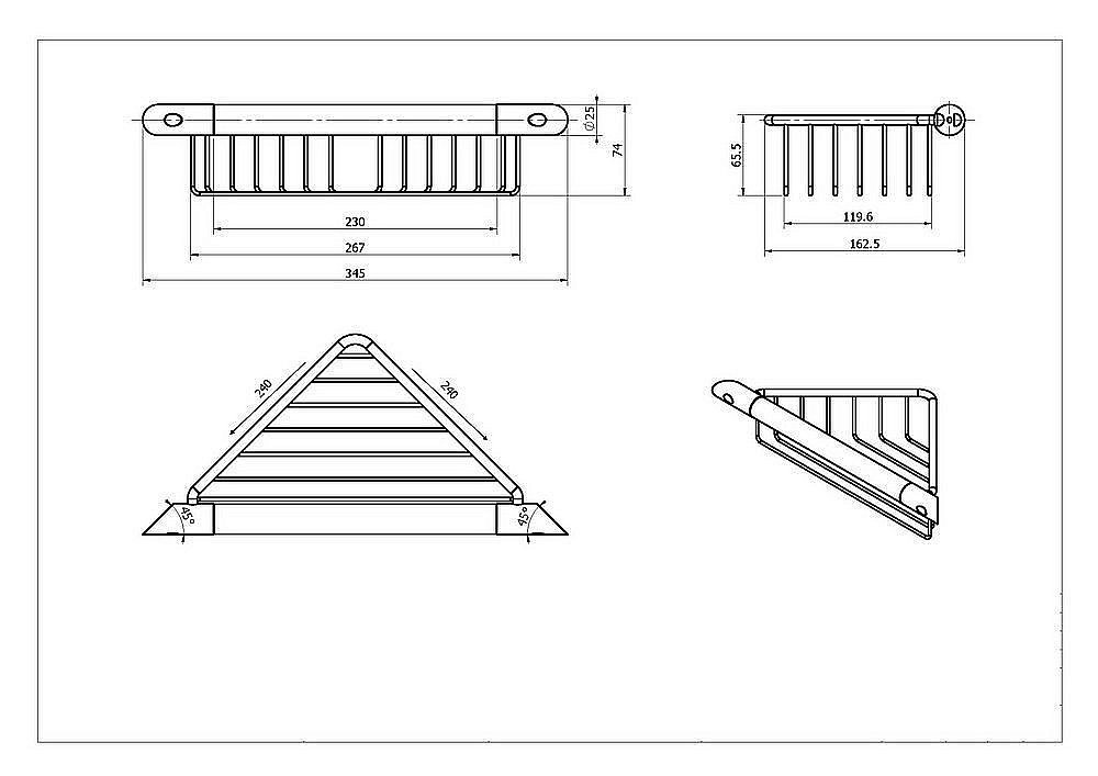 Поручень Black&White SN-2155 купить в интернет-магазине сантехники Sanbest