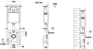 Унитаз с инсталляцией WeltWasser MARBERG 410 + MERZBACH 043 GL-WT + MAR 410 SE CR купить в интернет-магазине Sanbest