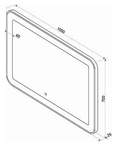 Зеркало Континент Velvette ЗЛП466 100x70 в ванную от интернет-магазине сантехники Sanbest