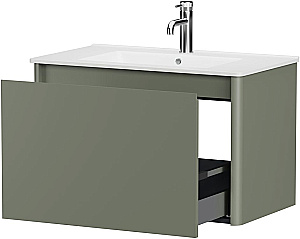 Тумба с раковиной и столешницей Allen Brau Gravity 80 1.370013.CGM олива матовая для ванной в интернет-магазине Sanbest