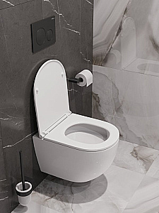 Унитаз подвесной BelBagno Compatto BB003CH-TOR/SC белый, безободковый, с крышкой микролифт, слив-торнадо купить в интернет-магазине Sanbest