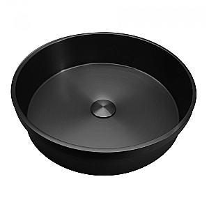 Раковина врезная сверху ABBER Wasser Kreis 42 AF2408MB черная матовая купить в интернет-магазине Sanbest