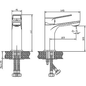 Смеситель для раковины Rush Haiti HA1935-11 купить в интернет-магазине сантехники Sanbest