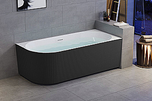 Акриловая ванна Royal Bath NERO RB710302BL-BL 170х78 белый/черный купить в интернет-магазине Sanbest