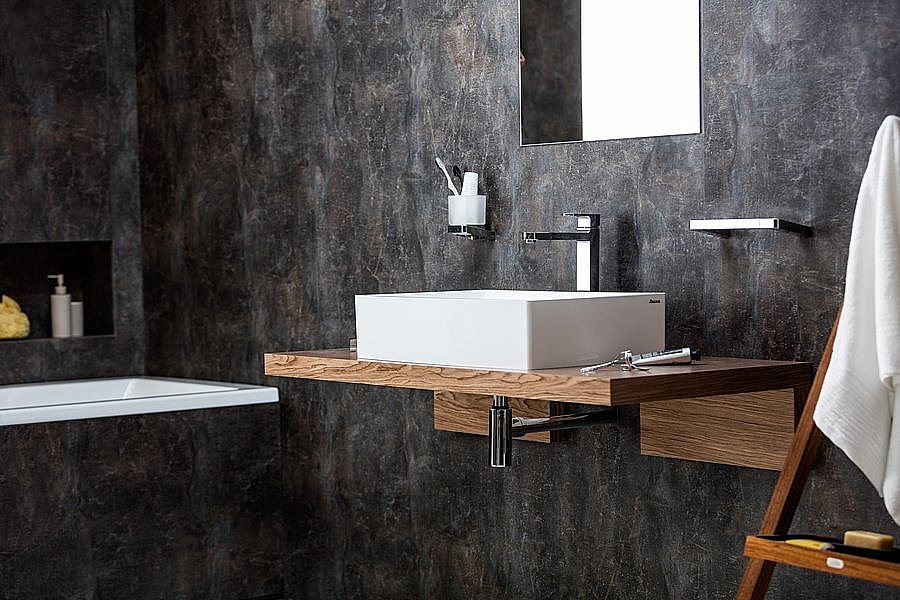 Столешница с раковиной Ravak L 80x55x5 орех для ванной в интернет-магазине сантехники Sanbest