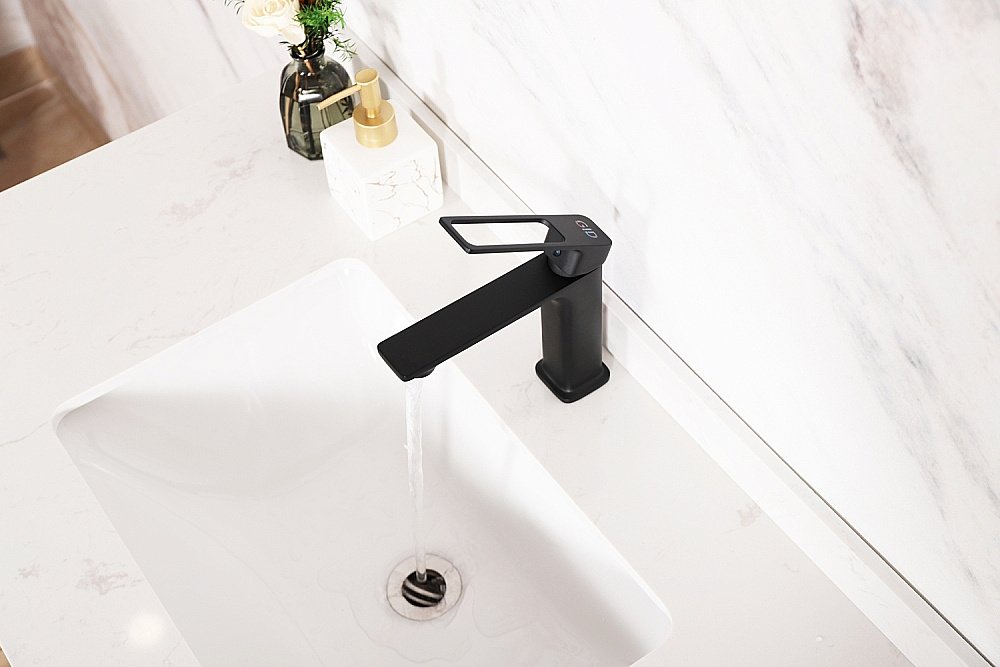 Смеситель для раковины GID Niagara L057BMK черный матовый купить в интернет-магазине сантехники Sanbest