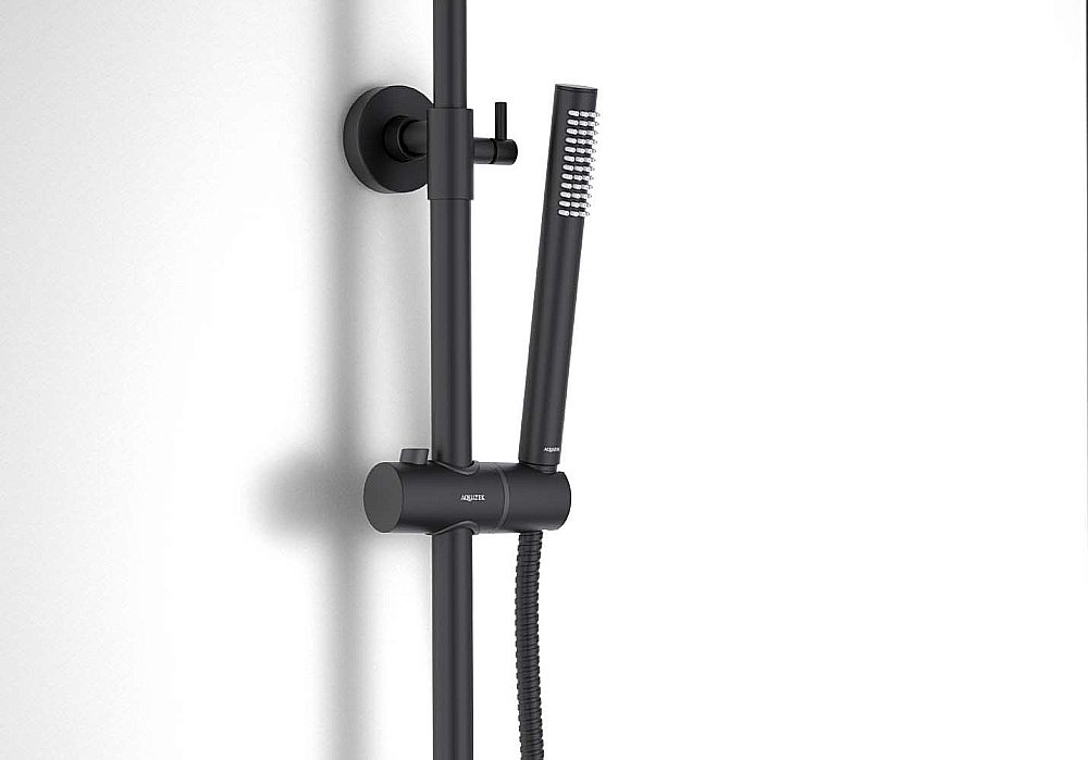 Душевая система Aquatek ЛИРА AQ2440MB черная матовая купить в интернет-магазине сантехники Sanbest