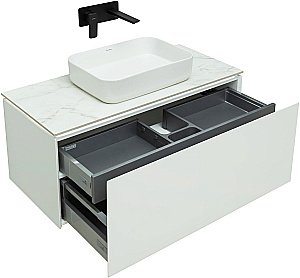 Тумба с раковиной Allen Brau Infinity 100 1.21004.WM белый матовый для ванной в интернет-магазине Sanbest
