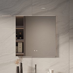 Зеркало LED Vincea VLM-4F800GM-2 80х80 вороненая сталь в ванную от интернет-магазине сантехники Sanbest