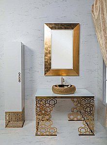 Зеркало Boheme NeoArt Chelsea 554 золото в ванную от интернет-магазине сантехники Sanbest