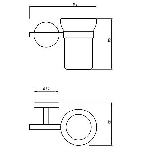 Стакан Migliore Fortis 31755 матовое стекло/черный купить в интернет-магазине сантехники Sanbest