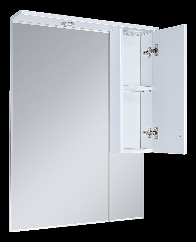 Зеркало со шкафом Misty Дива 65 П-Див04065-013П белый в ванную от интернет-магазине сантехники Sanbest