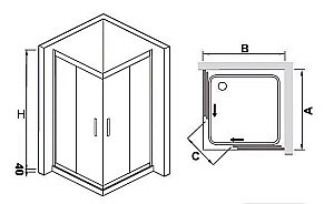 Душевой уголок RGW Hotel HO-31 80х80 купить в интернет-магазине Sanbest