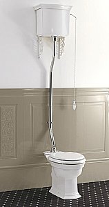 Унитаз с высоким бачком Devon&Devon Westminster белый купить в интернет-магазине Sanbest