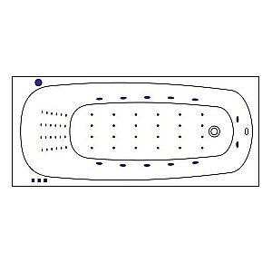 Гидромассажная ванна WhiteCross Layla Slim 170x75 NANO хром купить в интернет-магазине Sanbest