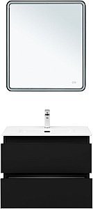 Тумба с раковиной Aquanet Вега 2.0 337954/284027 70 черный для ванной в интернет-магазине Sanbest