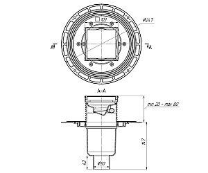 Душевой трап с решеткой Bronze De Luxe 21975-5902 бронза купить в интернет-магазине Sanbest