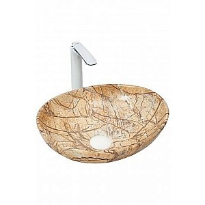 Раковина накладная WeltWasser WW ELBACH 3078 M818 41 бежевый мрамор купить в интернет-магазине Sanbest