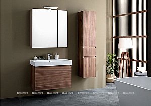 Зеркальный шкаф Aquanet Нью-Йорк 85 орех купить в интернет-магазине сантехники Sanbest